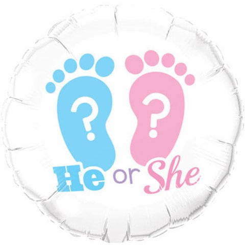 He? She? Gender Reveal Balloon Splendor Bouquet