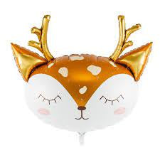 Deer Head Balloon Reindeer 28" 71cm INFLATED #171022