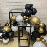 Black / White / Gold Square Frame Cake Plinth Stand Hire