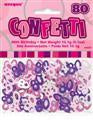 80th Birthday Scatters Pink Purp Silv 14g