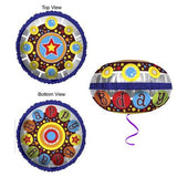 Kaleidoscope Foil 18" Birthhday Mini UFO INFLATED #19526