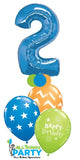 2nd Birthday Big Number Blue Bouquet INFLATED
