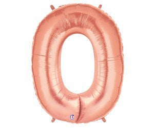 Giant Letter Balloon O Rose Gold 1m #15915