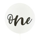 One Giant 3ft Balloon in White with Black Font