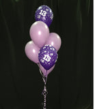T6 Balloon Centrepiece 6 latex on balloon weight (with Hi-Float 48 hour float time)