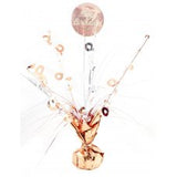 Happy Birthday Holographic Rose Gold Centrepiece with White165g #273600m #273600
