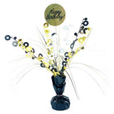 Happy Birthday Black & Gold Centrepiece Weight 165gm #207372