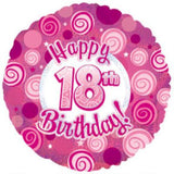 Dazzeloon 18th Pink Foil 45cm #14724
