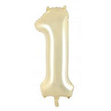 1st First Birthday Giant INFLATED Helium Balloon Numbers - Choose from 23 colours