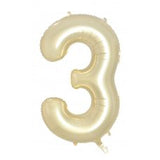 30th Giant INFLATED Helium Number Balloons-22 colours to choose from