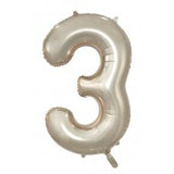 30th Giant INFLATED Helium Number Balloons-22 colours to choose from