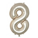 8th Birthday Giant INFLATED Helium Numbers -Choose from 22 colours