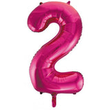 2nd Birthday Giant INFLATED Helium Numbers -22 colours to choose from