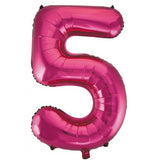 50th Giant INFLATED Helium Number Balloons 22 Colours to choose from