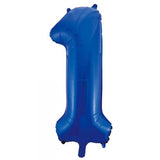 1st First Birthday Giant INFLATED Helium Balloon Numbers - Choose from 23 colours