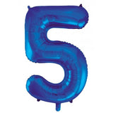 50th Giant INFLATED Helium Number Balloons 22 Colours to choose from