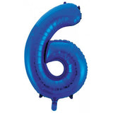 6th Birthday Giant INFLATED Helium Numbers -Choose from 22 colours