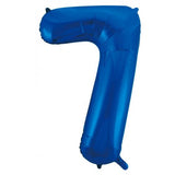 7th Birthday Giant INFLATED Helium Numbers -Choose from 22 colours