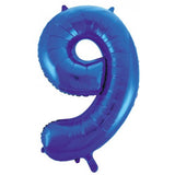 9th Birthday Giant INFLATED Helium Number- 22 colours to choose from