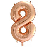 80th Giant INFLATED Helium Number Balloons 22 Colours to choose from