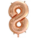 8th Birthday Giant INFLATED Helium Numbers -Choose from 22 colours