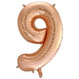 90th Giant INFLATED Helium Number Balloons 22 Colours to choose from