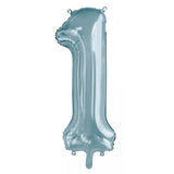 1st First Birthday Giant INFLATED Helium Balloon Numbers - Choose from 23 colours