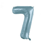 7th Birthday Giant INFLATED Helium Numbers -Choose from 22 colours