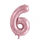 6th Birthday Giant INFLATED Helium Numbers -Choose from 22 colours