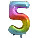 50th Giant INFLATED Helium Number Balloons 22 Colours to choose from