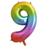 90th Giant INFLATED Helium Number Balloons 22 Colours to choose from