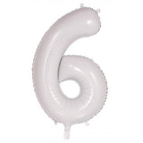 6th Birthday Giant INFLATED Helium Numbers -Choose from 22 colours