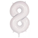 80th Giant INFLATED Helium Number Balloons 22 Colours to choose from