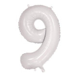 90th Giant INFLATED Helium Number Balloons 22 Colours to choose from