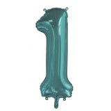 1st First Birthday Giant INFLATED Helium Balloon Numbers - Choose from 23 colours