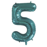 50th Giant INFLATED Helium Number Balloons 22 Colours to choose from