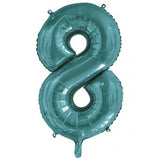 80th Giant INFLATED Helium Number Balloons 22 Colours to choose from