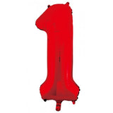 1st First Birthday Giant INFLATED Helium Balloon Numbers - Choose from 23 colours