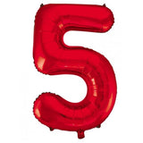 50th Giant INFLATED Helium Number Balloons 22 Colours to choose from
