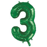 3rd Birthday Giant INFLATED Helium Numbers -Choose from 22 colours