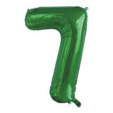 7th Birthday Giant INFLATED Helium Numbers -Choose from 22 colours