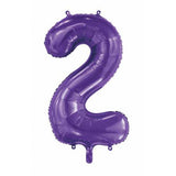 Giant INFLATED Purple Number 2 Foil 86cm Balloon #213842