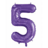 50th Giant INFLATED Helium Number Balloons 22 Colours to choose from