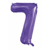 7th Birthday Giant INFLATED Helium Numbers -Choose from 22 colours