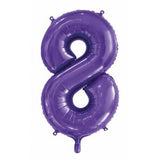 80th Giant INFLATED Helium Number Balloons 22 Colours to choose from