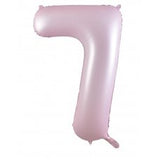 Giant INFLATED Matte Pastel Light Pink Number 7 Foil 86cm Balloon #213857