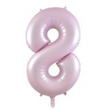 8th Birthday Giant INFLATED Helium Numbers -Choose from 22 colours