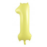 1st First Birthday Giant INFLATED Helium Balloon Numbers - Choose from 23 colours