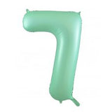 7th Birthday Giant INFLATED Helium Numbers -Choose from 22 colours