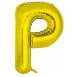 Giant Letter Balloon P Gold Foil INFLATED 86cm #213955